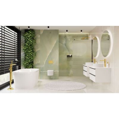 Invena Glamour wanna wolnostojąca 170x80 cm owalna biała AN-01-120