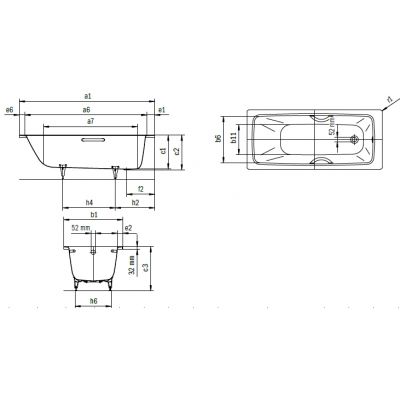 Kaldewei Cayono wanna prostokątna 160x70 cm model 748 biała 274800010001