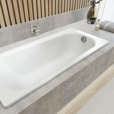 Kaldewei Saniform Plus wanna prostokątna 160x70 cm model 362-1 z pełnym wykończeniem antypoślizgowym i powierzchnią uszlachetnioną biała 111734013001