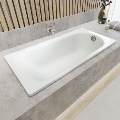 Kaldewei Saniform Plus wanna prostokątna 140x70 cm model 360-1 z częściowym wykończeniem antypoślizgowym biała 111530000001