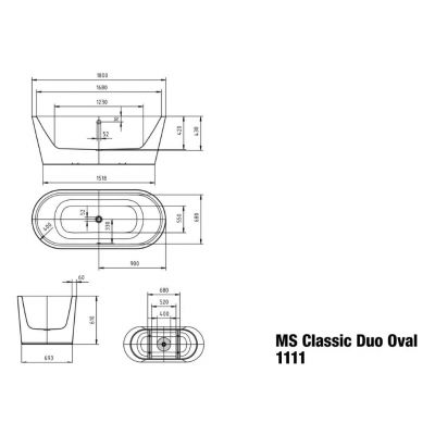 Kaldewei Meisterstück Centro Duo Oval wanna wolnostojąca 180x80 cm model 1111-4012 biała 202642670001