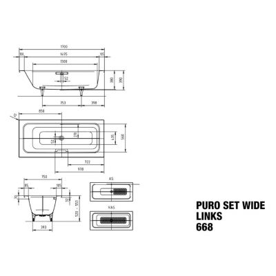 Kaldewei Puro wanna prostokątna 170x75 cm biała 261100010001