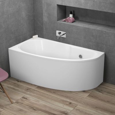 Polimat Miki wanna narożna 140x70 cm lewa biała 00372