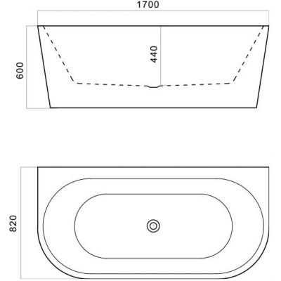 LaVita Caldera wanna wolnostojąca 170x82 cm biała