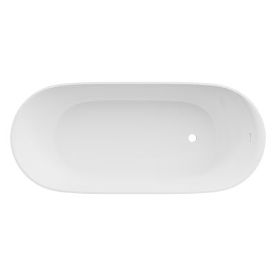 Lavaberg Glit wanna wolnostojąca 157x69 cm owalna biała 663121161103