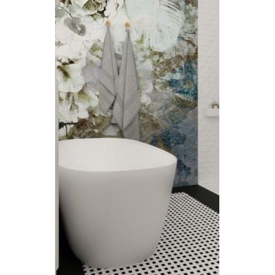 Massi Molis Matt wanna wolnostojąca 180x82 cm owalna biała MSWA-001