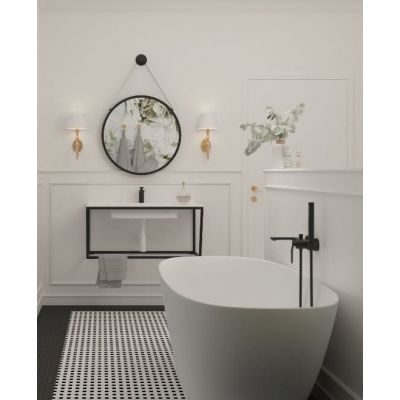 Massi Molis Matt wanna wolnostojąca 180x82 cm owalna biała MSWA-001