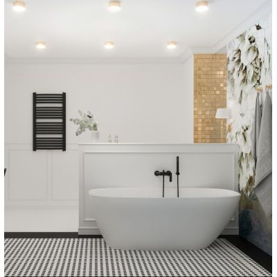 Massi Molis Matt wanna wolnostojąca 180x82 cm owalna biała MSWA-001