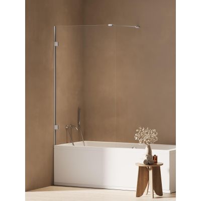 New Trendy Oxia parawan nawannowy 70 cm 1-częściowy chrom połysk/szkło przezroczyste AXJ-1294-WP