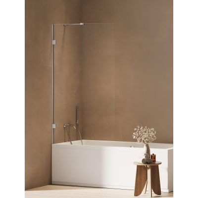 New Trendy Oxia parawan nawannowy 70 cm 1-częściowy chrom połysk/szkło przezroczyste AXJ-1294