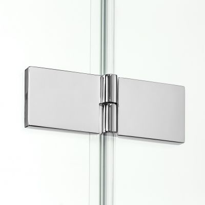 New Trendy New Soleo parawan nawannowy 110 cm 2-częściowy prawy chrom połysk/szkło przezroczyste P-0083