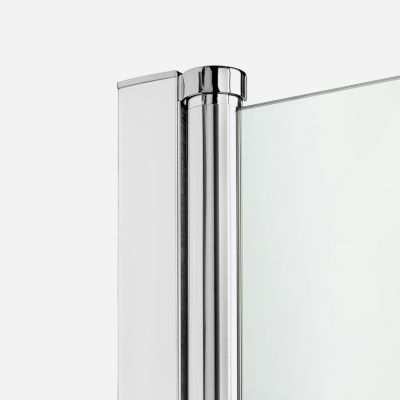 New Trendy New Soleo parawan nawannowy 110 cm 2-częściowy prawy chrom połysk/szkło przezroczyste P-0083