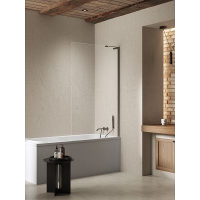 New Trendy Nesta parawan nawannowy 70 cm 1-częściowy Gunmetal Brushed/szkło przezroczyste P-0223-WL