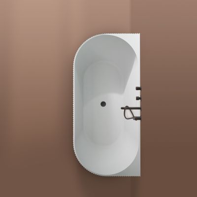 Oltens Hamnes wanna przyścienna 170x80 cm biała 12026000