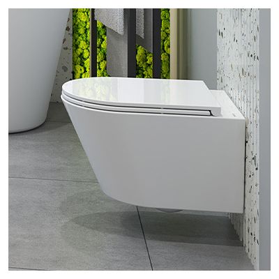 Zestaw Oltens Jog miska WC wisząca PureRim z deską wolnoopadającą Slim 42005000