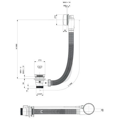 Polysan zestaw odpływowy z korkiem automatyczny biały 71856.10
