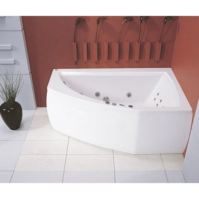 Wanna dwuosobowa asymetryczna prawa 175 x 120 cm z hydromasażem EFFECTS Standard Poolspa Aquamarina PHAJ710KELC0000