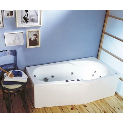 Wanna asymetryczna 150 x 80 cm prawa z hydromasażem SMART 1 Standard Poolspa Gala PHAL410ST1C0000