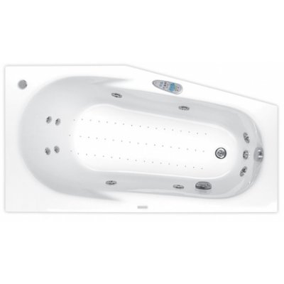 Wanna asymetryczna 150 x 80 cm prawa z hydromasażem SMART 1 Standard Poolspa Gala PHAL410ST1C0000