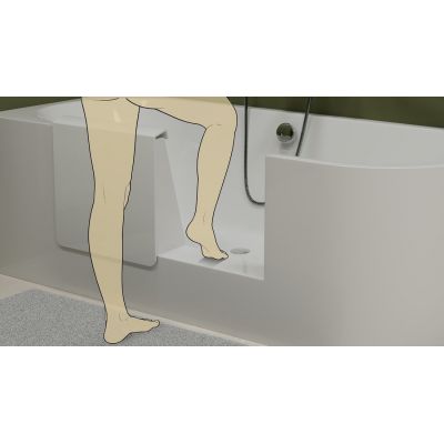 Polysan Portas L wanna narożna 180x75 cm lewa biała 75551