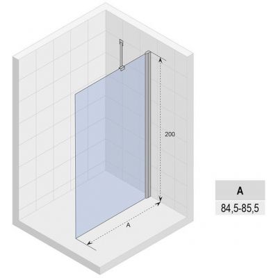 Riho Novik Z400 Walk-In ścianka prysznicowa 90 cm wolnostojąca chrom błyszczący/szkło przezroczyste GZ4090000