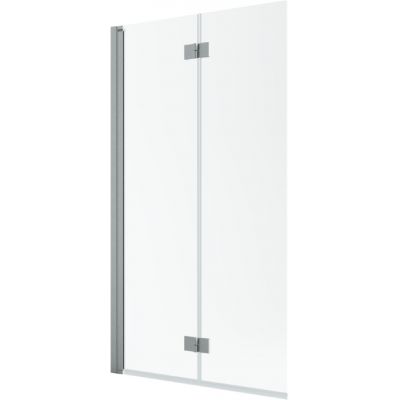 Radaway Nes Brushed Nickiel PND I parawan nawannowy 110 cm 2-częściowy nikiel szczotkowany/szkło przezroczyste 10010110-91-01L