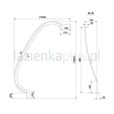 Ravak Rosa LoveStory panel A do wanny P CZ71000A00