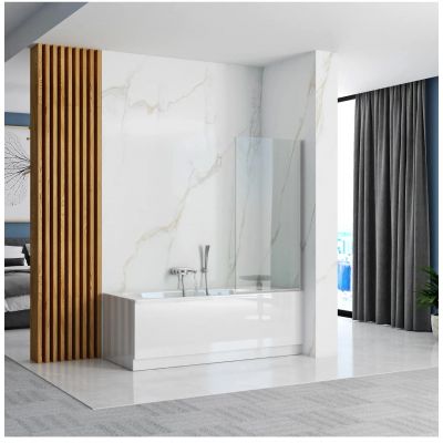 Rea Lagos Fix parawan nawannowy 70 cm 1-częściowy chrom/szkło przezroczyste REA-W5674