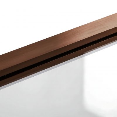Rea Agat parawan nawannowy 120 cm 3-częściowy miedź szczotkowany/szkło przezroczyste REA-W5697