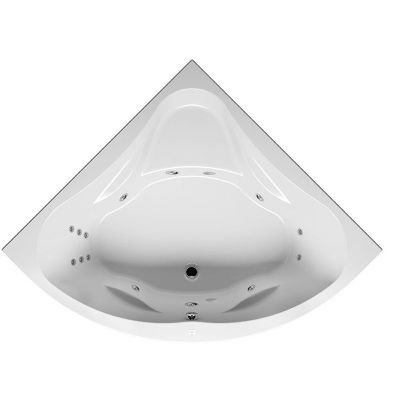 Riho Neo wanna narożna 150x150 cm z hydromasażem Flow prawa biała B077009005