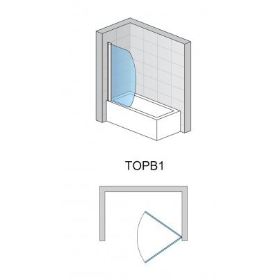 Parawan nawannowy obrotowy 180° Ronal TOP-Line TOPB1 0750 50 07