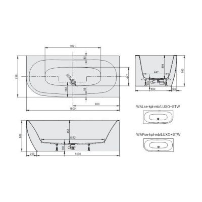 Sanplast Luxo wanna narożna 160x75 cm prawa biała 632-370-1050-01-000Np