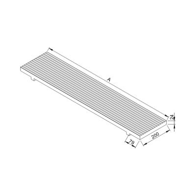 Sanplast półka do wanny 75x20 cm merbau 661-A0017-20