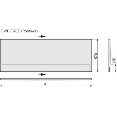 Sanplast Free Line obudowa do wanny 120 cm OWP/FREE120 czołowa biała 620-040-2010-01-000