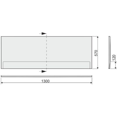 Sanplast Free Line obudowa do wanny 130 cm OWP/FREE130 czołowa biała 620-040-2020-01-000