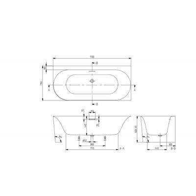 Villeroy & Boch Loop & Friends wanna przyścienna 170x75 cm owalna prawa biała UBA170LOF9CR00V-01