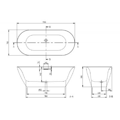 Villeroy & Boch Loop & Friends wanna wolnostojąca 170x75 cm owalna biała UBA170LOF9PD00V-01
