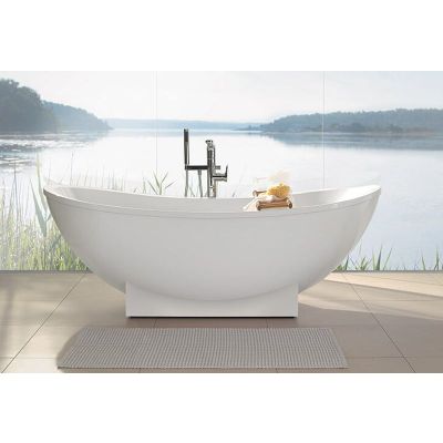 Villeroy & Boch My Nature wanna wolnostojąca 190x80 cm owalna drewno białe/Weiss Alpin UBA190NAT9W0V-01