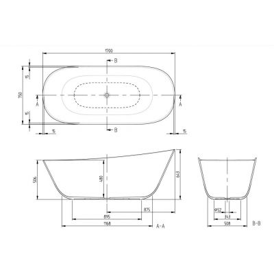 Villeroy & Boch Theano wanna wolnostojąca 170x75 cm Weiss Alpin UBQ170ANH7F200V-01