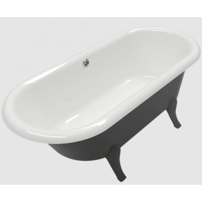 Villeroy & Boch Hommage wanna wolnostojąca 177,1x77,1 cm owalna biała-czarna UBQ180HOM7WR7V-01