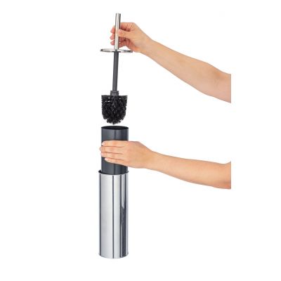 Wenko Basic szczotka toaletowa ścienna srebrny 24757100