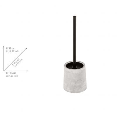 Wenko Basic szczotka toaletowa stojąca szara 24815100