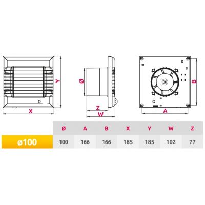 Awenta A-Matic wentylator biały WM100R