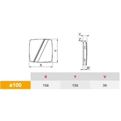 Awenta Linea panel ozdobny 156x156 mm biała PLB100