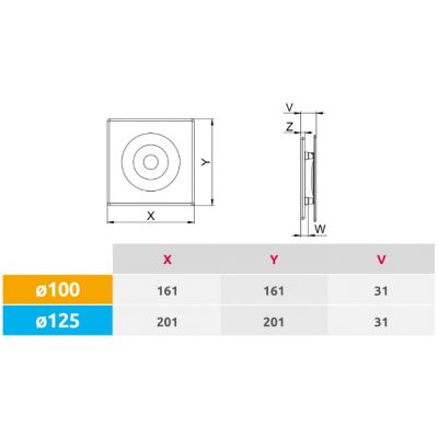 Awenta Orion panel ozdobny 161x161 mm biała POB100