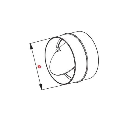 Awenta łącznik z zaworem zwrotnym KO125-22