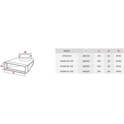 Awenta kolano łącznikowe KP120-23