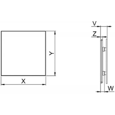 Awenta System+ Silent 100 wentylator ścienno-sufitowy z panelem ozdobnym czarny mat (KWS100, PTCB100M)