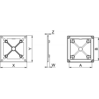 Awenta Trax panel ozdobny szklany z ramką System+ biały mat (RWO100, PTG100)
