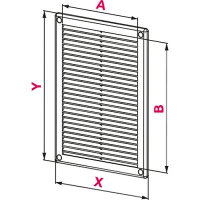 Awenta TRU kratka 310x150 mm biała TRU12
